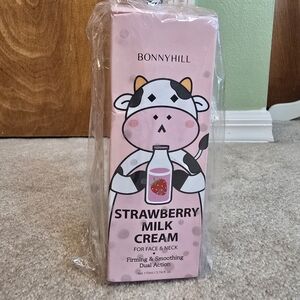 BONNYHILL Strawberry Milk Cream For Face & Neck- Firming & Smoothing - 5.74 oz